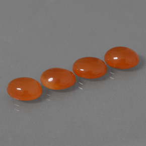 Pedras preciosas de Cornalina Laranja natural de 9.90 ct, Corte Oval, Translúcido