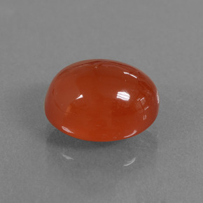 Cornalina Laranja vermelha Natural 3.64ct, Corte Oval, Translúcido