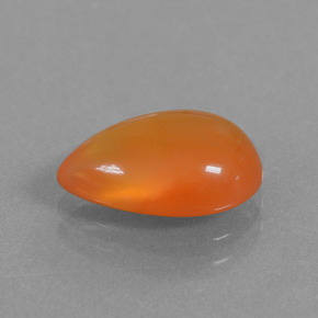 Cornalina Laranja Natural 2.63ct, Formato de pêra, Translúcido