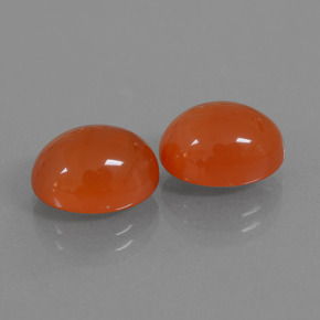 Pedras preciosas de cornalina laranja natural de 8,54 ct, corte oval, translúcido