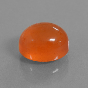 Cornalina Laranja Natural 5.18ct, Corte Oval, Translúcido