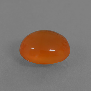 Cornalina Laranja Natural 3.23ct, Corte Oval, Translúcido