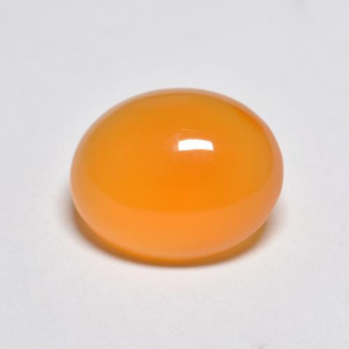 Cornalina Laranja Médio Natural 3.62ct, Corte Oval, Translúcido