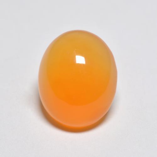 Cornalina Laranja Médio Natural 3.62ct, Corte Oval, Translúcido