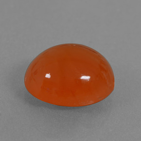 Cornalina Laranja Natural 3.84ct, Corte Oval, Translúcido