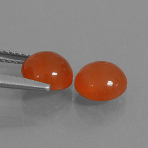 Pedras preciosas de cornalina laranja natural de  ct, corte redondo, translúcido