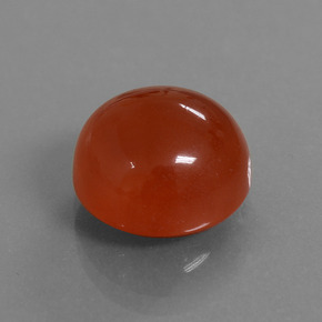 Cornalina laranja natural 7,56ct, corte redondo, translúcido