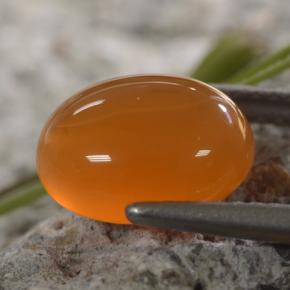 Cornalina Laranja Natural 2.56ct, Corte Oval, Translúcido
