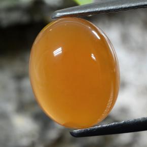 Cornalina damasco laranja Natural 2,63ct, Corte Oval, Translúcido