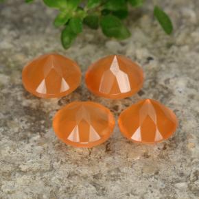 Pedras preciosas de Cornalina Laranja Médio natural de 1.83 ct, Corte Redondo, Translúcido