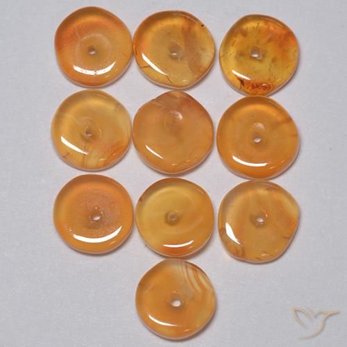 4.96ctw Natural Laranja Médio Cornalina, Chique, Transparente