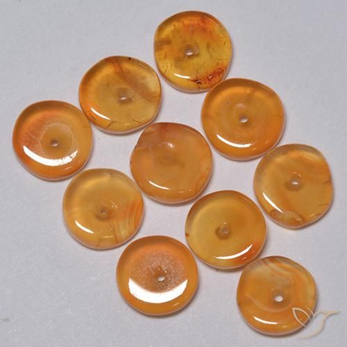 Pedras preciosas de Cornalina Laranja Médio natural de 4.96 ct, Chique, Transparente