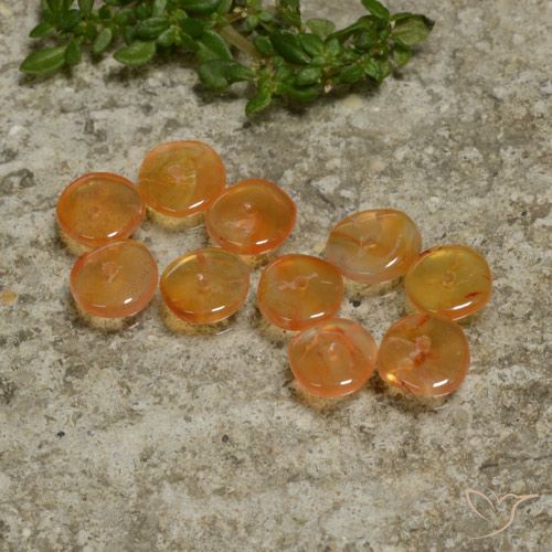 4.97ctw Natural damasco laranja Cornalina, Chique, Translúcido