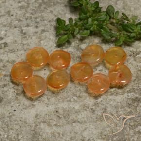 Pedras preciosas de Cornalina damasco laranja natural de 4.97 ct, Chique, Translúcido