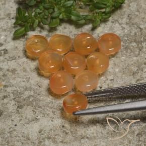 Pedras preciosas de Cornalina laranja avermelhado natural de 6.20 ct, Chique, Translúcido