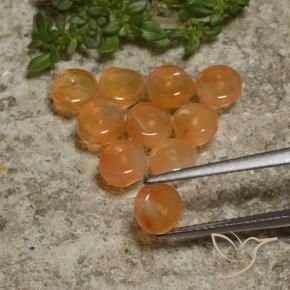 Pedras preciosas de Cornalina laranja avermelhado natural de 6.20 ct, Chique, Translúcido