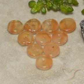 Pedras preciosas de Cornalina laranja avermelhado natural de 4.91 ct, Chique, Translúcido