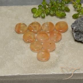 Pedras preciosas de Cornalina laranja avermelhado natural de 4.91 ct, Chique, Translúcido