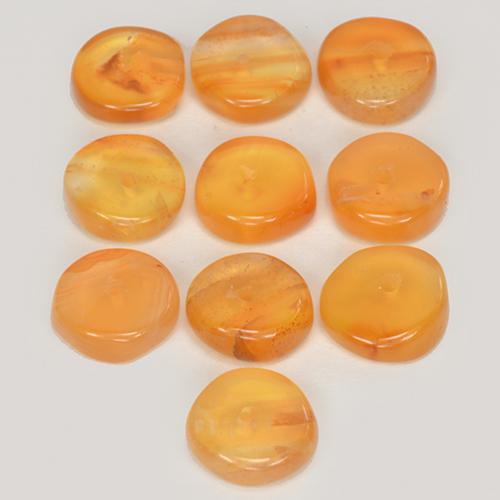 Pedras preciosas de Cornalina damasco laranja natural de 6.25 ct, Forma extravagante, Translúcido