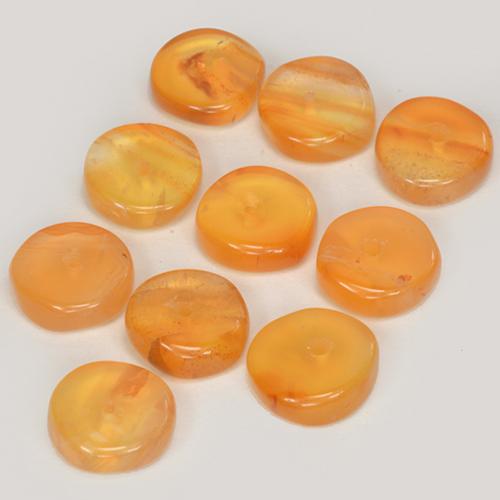 Pedras preciosas de Cornalina damasco laranja natural de 6.25 ct, Forma extravagante, Translúcido