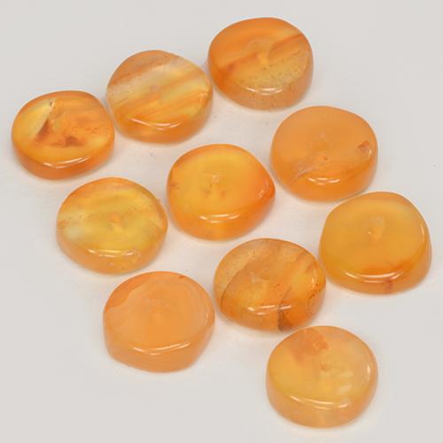 Pedras preciosas de Cornalina damasco laranja natural de 6.25 ct, Forma extravagante, Translúcido