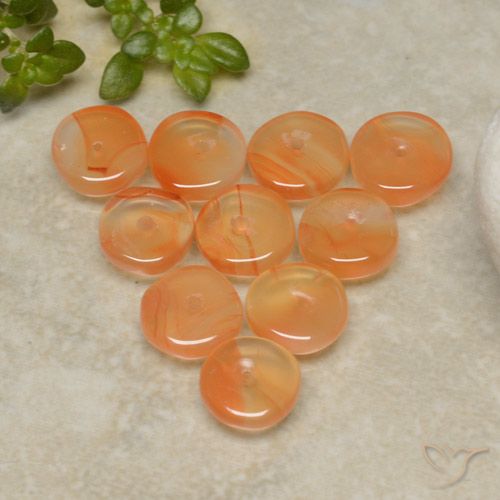 6.62ctw Natural Damasco Laranja Quente Cornalina, Chique, Translúcido