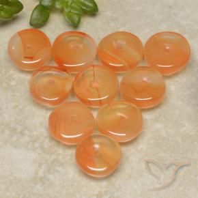 Pedras preciosas de Cornalina Damasco Laranja Quente natural de 6.62 ct, Chique, Translúcido