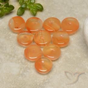 Pedras preciosas de Cornalina Damasco Laranja Quente natural de 6.62 ct, Chique, Translúcido