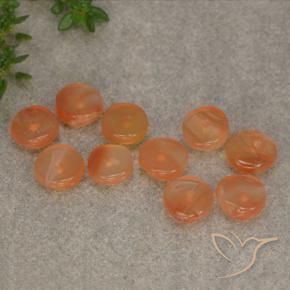 Pedras preciosas de Cornalina Damasco Laranja Quente natural de 6.11 ct, Forma extravagante, Translúcido