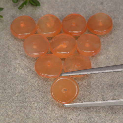 Pedras preciosas de Cornalina laranja avermelhado natural de 6.31 ct, Forma extravagante, Translúcido