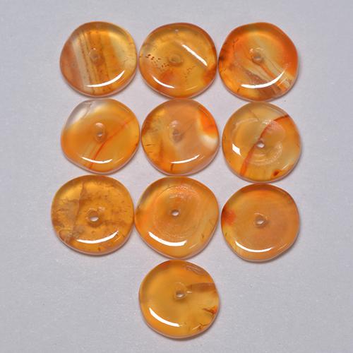 Pedras preciosas de Cornalina Laranja Médio natural de 5.83 ct, Forma extravagante, Transparente