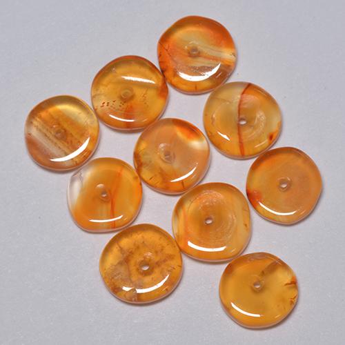 Pedras preciosas de Cornalina Laranja Médio natural de 5.83 ct, Forma extravagante, Transparente
