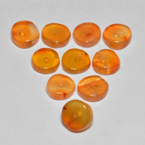 Pedras preciosas de Cornalina damasco laranja natural de 7.77 ct, Forma extravagante, Translúcido