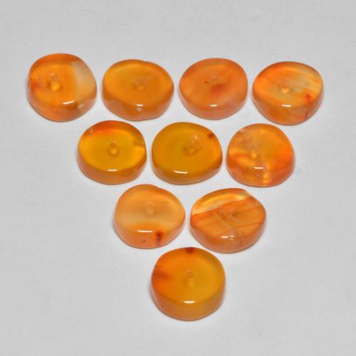 Pedras preciosas de Cornalina damasco laranja natural de 7.77 ct, Forma extravagante, Translúcido