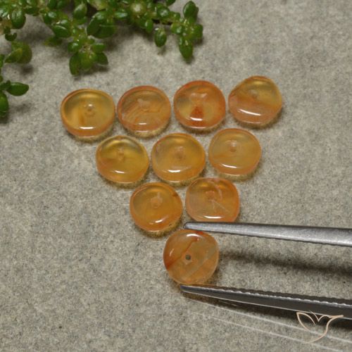 Pedras preciosas de Cornalina damasco laranja natural de 4.06 ct, Forma extravagante, Translúcido