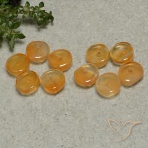 Pedras preciosas de Cornalina Laranja Médio natural de 4.25 ct, Chique, Transparente
