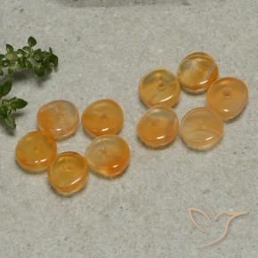 Pedras preciosas de Cornalina Laranja Médio natural de 4.25 ct, Chique, Transparente