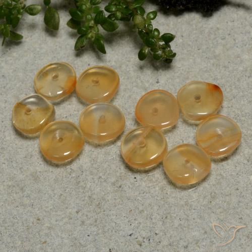 Pedras preciosas de Cornalina Laranja brilhante natural de 3.41 ct, Forma extravagante, Transparente