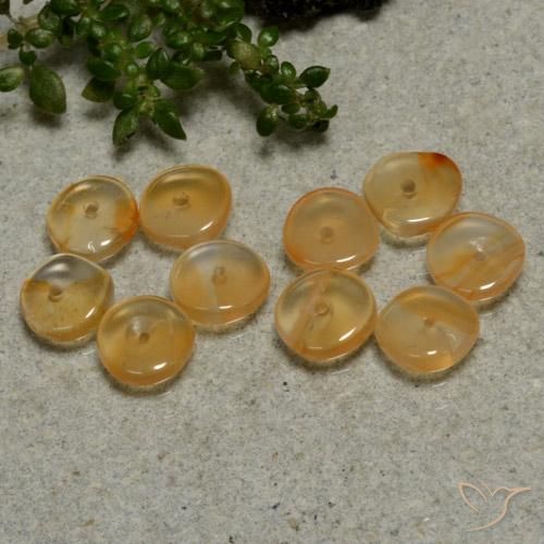 Pedras preciosas de Cornalina Laranja brilhante natural de 3.41 ct, Forma extravagante, Transparente