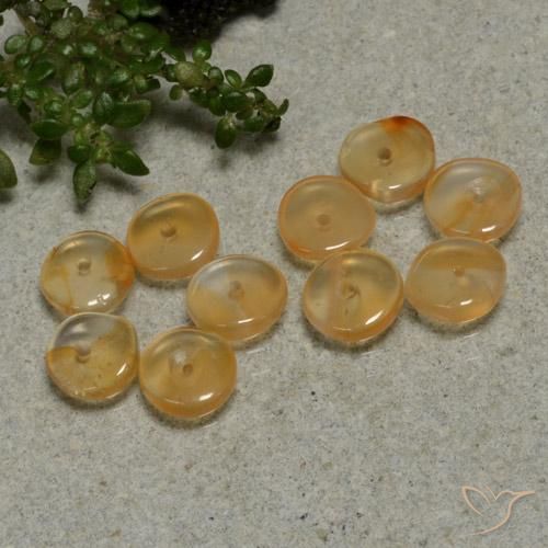 Pedras preciosas de Cornalina Laranja brilhante natural de 3.41 ct, Forma extravagante, Transparente