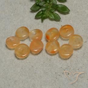 Pedras preciosas de Cornalina Laranja Médio natural de 4.64 ct, Chique, Translúcido