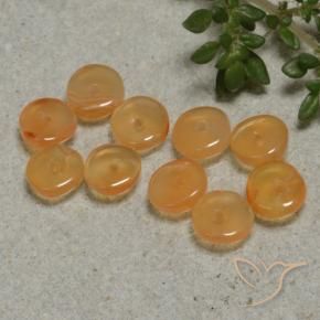 Pedras preciosas de Cornalina Laranja Médio natural de 4.00 ct, Forma extravagante, Translúcido