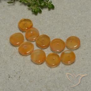 Pedras preciosas de Cornalina damasco laranja natural de 5.06 ct, Chique, Transparente