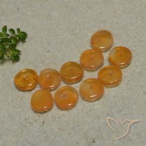 Pedras preciosas de Cornalina damasco laranja natural de 5.06 ct, Chique, Transparente