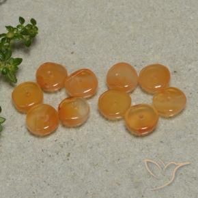 Pedras preciosas de Cornalina Laranja Médio natural de 5.34 ct, Chique, Translúcido