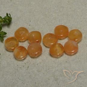 Pedras preciosas de Cornalina Laranja Profundo natural de 7.95 ct, Chique, Translúcido