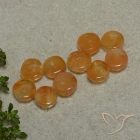 Pedras preciosas de Cornalina Laranja Profundo natural de 7.95 ct, Chique, Translúcido