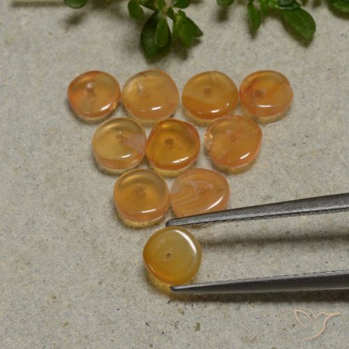 4.02ctw Natural Laranja Médio-Claro Cornalina, Chique, Transparente