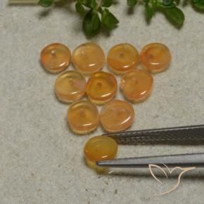 Pedras preciosas de Cornalina Laranja Médio-Claro natural de 4.02 ct, Chique, Transparente