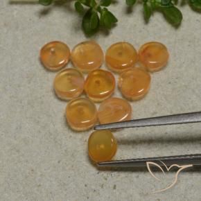 Pedras preciosas de Cornalina Laranja Médio-Claro natural de 4.02 ct, Chique, Transparente